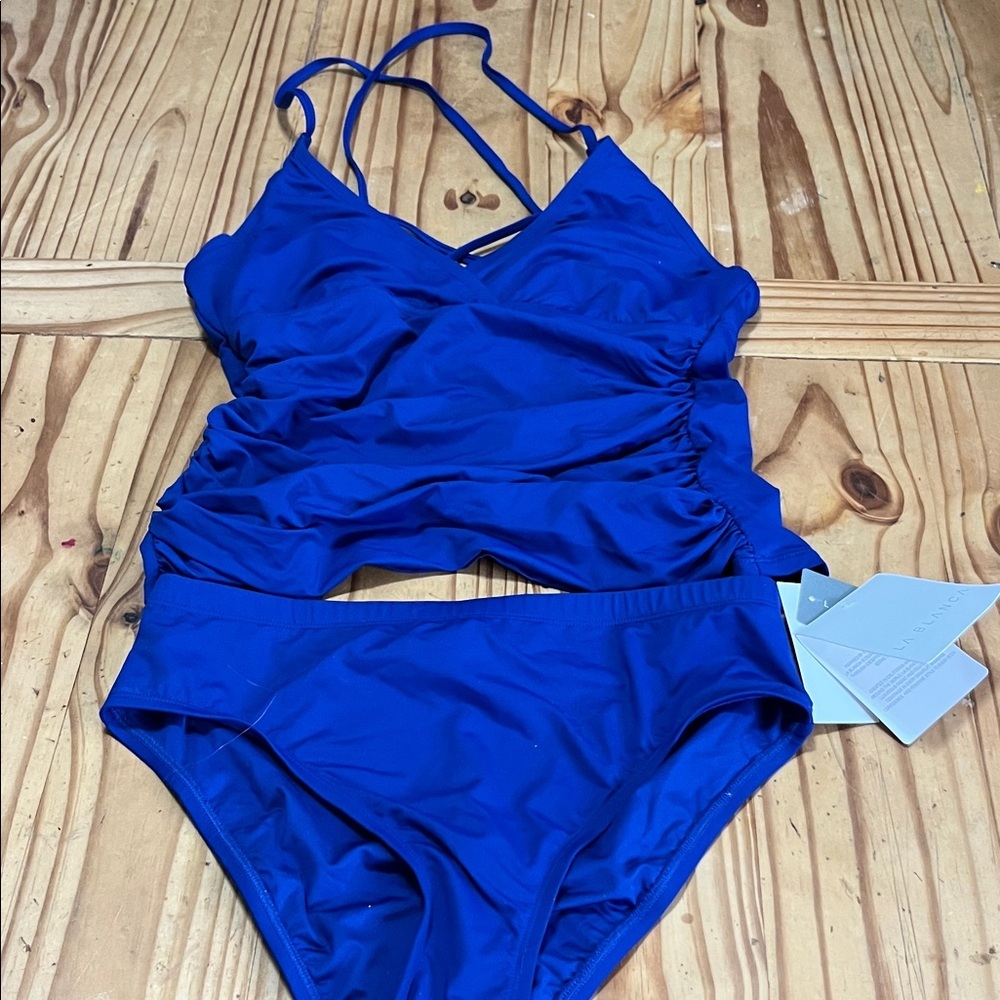 BLANCA TWIST FRONT BANDEAU ROYAL BLUE SET - Picture 2 of 9